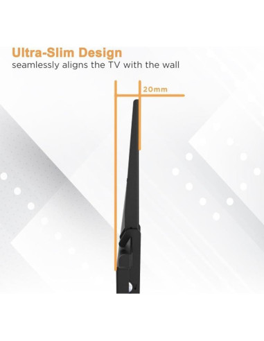 Soporte de Pared Ultra Delgado Stellar Mounts para TV 37-102"