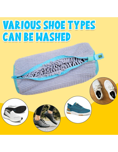 Bolsa de Lavado de Zapatos Ohhmycart 2 Piezas Microfibra Bolsa de Lavado de Zapatos Ohhmycart 2 Piezas Microfibra