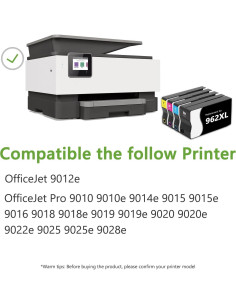 Paquete de cartuchos de tinta 962XL Molimer 4-Pack BK/C/M/Y 2