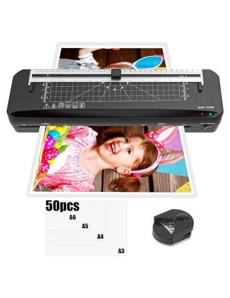 Laminadora A3 LADISHAN con Cortadora y 50 Hojas, 1.42 kg