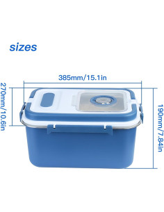 Contenedor de Almacenamiento YXQ 10L Acero Inoxidable Azul 2