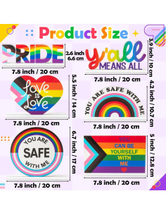 Centros de Mesa de Madera Haooryx - 6 Piezas Orgullo LGBTQ 2