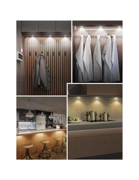 Luces LED Regulables MATICOD para Debajo del Gabinete 3500-6500K