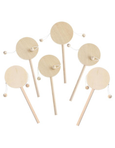 Set de 6 Tambores de Madera DIY ULTNICE para Pintar