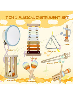 Conjunto de Instrumentos Musicales de Madera Yyndelicate para Niños 2