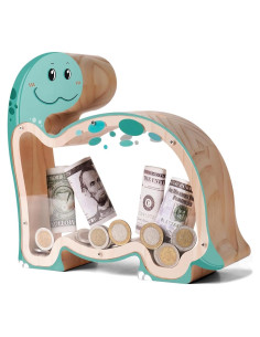 Hucha de Madera Brachiosaurus Uniwooder Personalizable 24.9cm