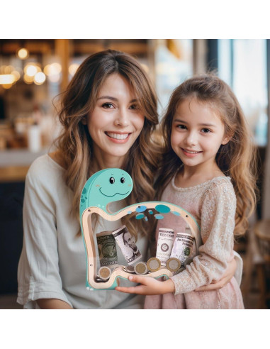 Hucha de Madera Brachiosaurus Uniwooder Personalizable 24.9cm