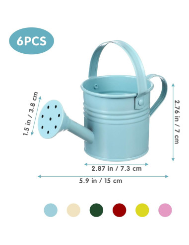 6 Regaderas para Niños de Hierro Coloridas 0.49 kg