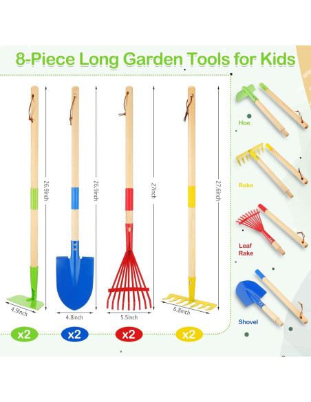 16 Piezas Herramientas de Jardinería para Niños Motionchic