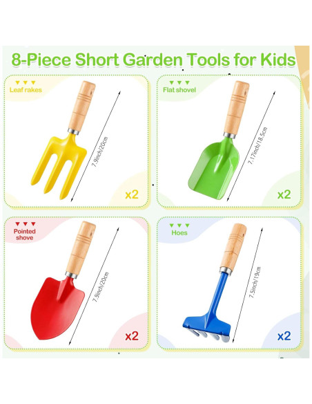 16 Piezas Herramientas de Jardinería para Niños Motionchic