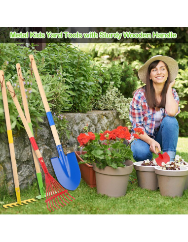 16 Piezas Herramientas de Jardinería para Niños Motionchic