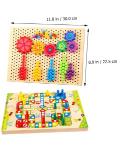 Juego de Ajedrez Volador de Madera Milisten 30x22cm Educativo 2