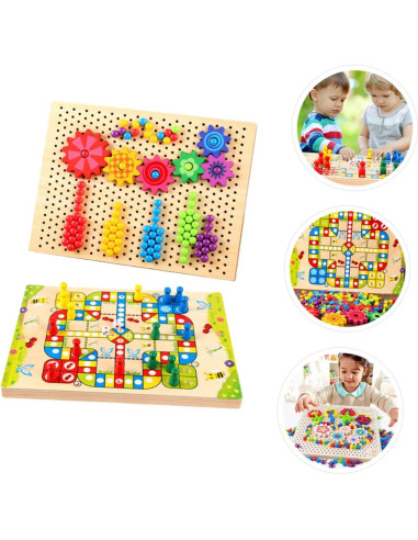 Juego de Ajedrez Volador de Madera Milisten 30x22cm Educativo