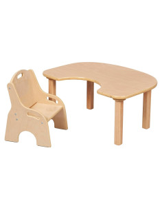 Conjunto de Mesa y Silla Little Learner ECR4Kids Madera Natural