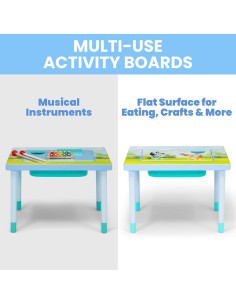 Mesa Sensory Compacta Bluey - Juguete Montessori Musical, Azul 2