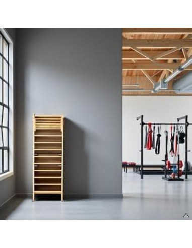 Escalera Sueca de Madera Allkindmore DJ0359YW con Barra Dominadas