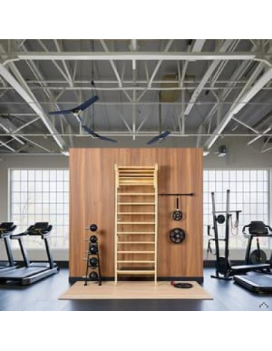 Escalera Sueca de Madera Allkindmore DJ0359YW con Barra Dominadas