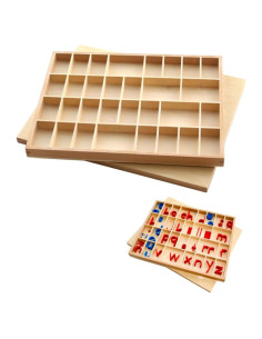 Caja de Alfabeto Móvil de Madera Montessori - Español