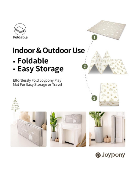 Alfombra de Juego JoyPony 200x180 cm Antideslizante Impermeable