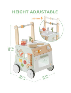Caminador de Madera ROBUD para Bebés Ajustable 33.5x29x50cm 2