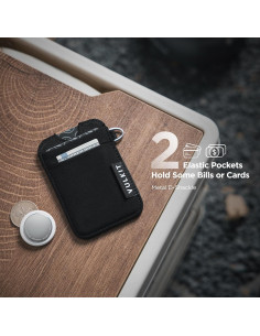 Cartera delgada VULKIT con bloqueo RFID - Minimalista negra 2