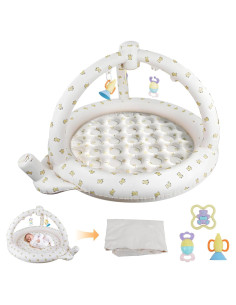 Alfombra de Juego Inflable EKEPE para Bebés 0-6 Meses Beige