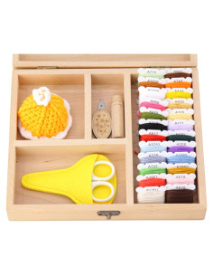 Caja de Costura Montessori Rui'an - Kit de Bordado para Niños 5+