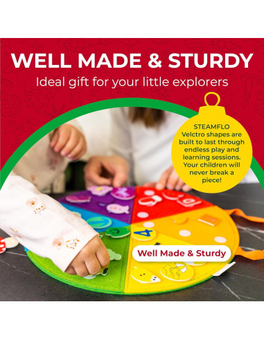 Tablero Sensorial Montessori STEAMFLO para Niños 3 a 6 Años