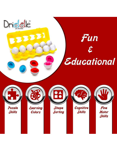 Juguete de Aprendizaje Driddle - Huevos de Colores para Niños