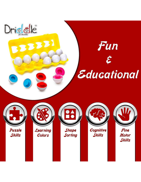 Juguete de Aprendizaje Driddle - Huevos de Colores para Niños
