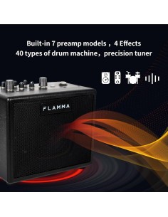 Amplificador de Guitarra Eléctrica Flamma FA05 5W Bluetooth 2