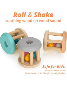 Juguetes Montessori DUCKBOXX XX Sonajeros de Madera 3 Piezas 2