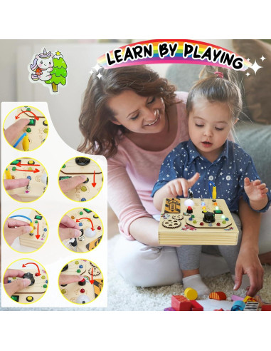 Tabla Ocupada Montessori LED JamieWin para Niños 1-3 Años