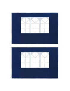 Pared lateral de carpa de fiesta WEHUOSIF 2 piezas azul PE