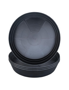 Plato para Plantas 10" Negro LWALRS - Paquete de 4, Profundo
