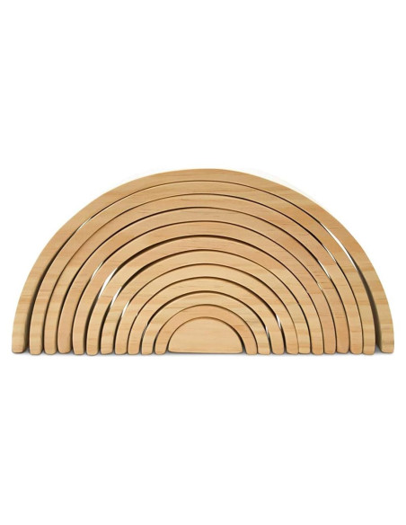 Set de 12 Arcos de Arcoíris de Madera Natural Woodpeckers