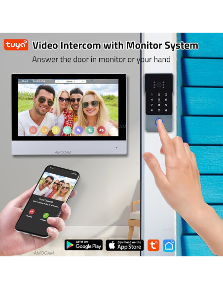 Intercomunicador de Video AMOCAM 7" 1080P WiFi 2 Hilos