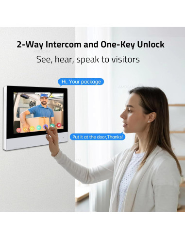 Intercomunicador de Video AMOCAM 7" 1080P WiFi 2 Hilos