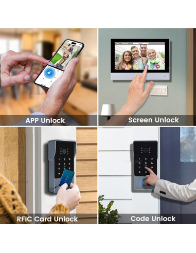 Intercomunicador de Video AMOCAM 7" 1080P WiFi 2 Hilos