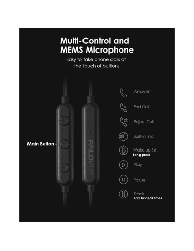 Auriculares Lightning PALOVUE MFi con Micrófono y Aislamiento de Ruido