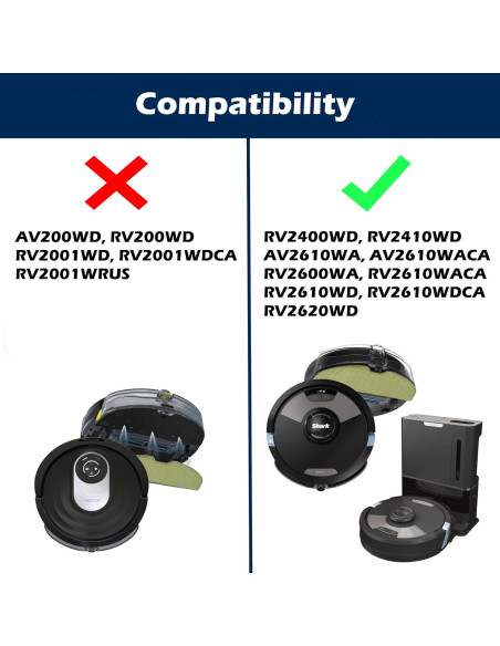 Almohadillas de trapeador reutilizables Goodsby para Shark AI Ultra 2 en 1 - 2 Paquete