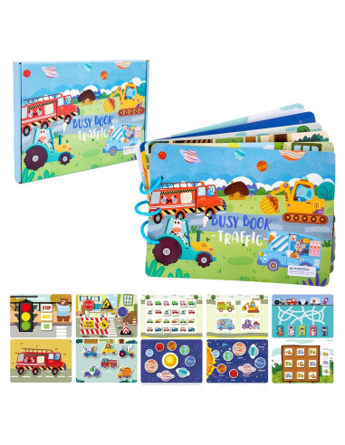 Libro Silencioso Interactivo OLRMA para Niños 3+ Tráfico