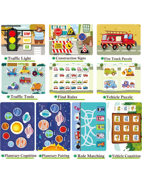 Libro Silencioso Interactivo OLRMA para Niños 3+ Tráfico