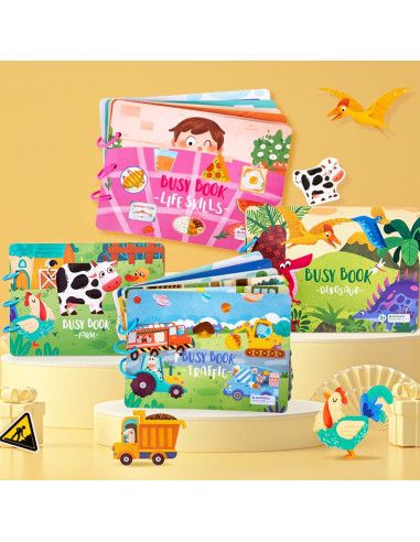 Libro Silencioso Interactivo OLRMA para Niños 3+ Tráfico