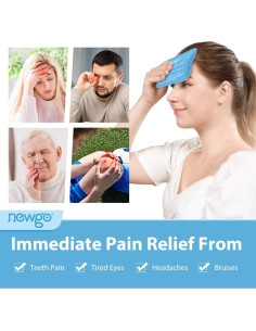 Paquetes de Hielo Reutilizables NEWGO - 6 Paquetes 11.4x8.1cm 2