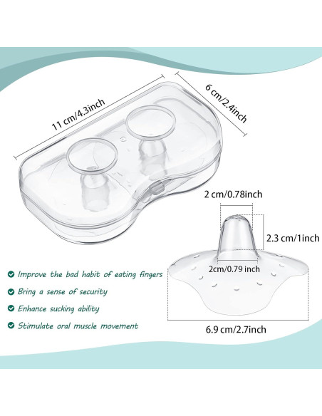 12 Protectores de Pezón Nuanchu para Lactancia 20 mm Silicona