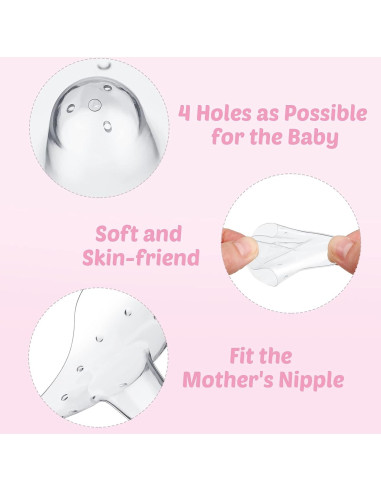 12 Protectores de Pezón Nuanchu para Lactancia 20 mm Silicona