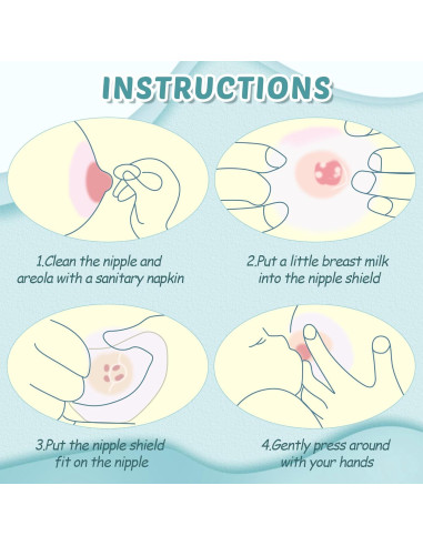 12 Protectores de Pezón Nuanchu para Lactancia 20 mm Silicona