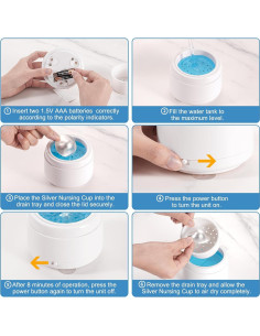 Limpiador de Tazas de Lactancia de Plata Portátil 150ml 2