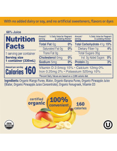 Batido de Lactancia Sweetie Pie Organics Mango Plátano 8 Unidades 2